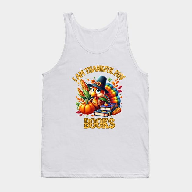 Thanksgiving Librarian Tank Top by BukovskyART